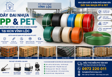 Bán sỉ dây đai nhựa PP & PET tại KCN Vĩnh Lộc