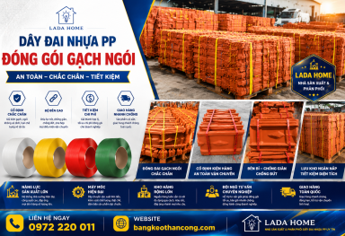 Dây đai nhựa đóng kiện gạch ngói