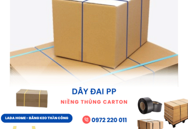 Sản xuất dây đai nhựa PP cột, niềng thùng carton